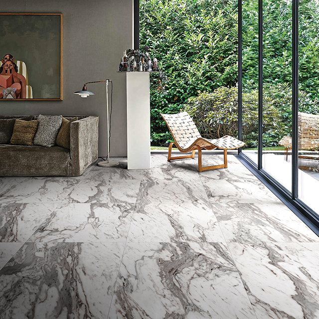 White Marble Vinyl Flooring ｜Piedra ｜Marmo Cocorosa Surfaces Co., Ltd.